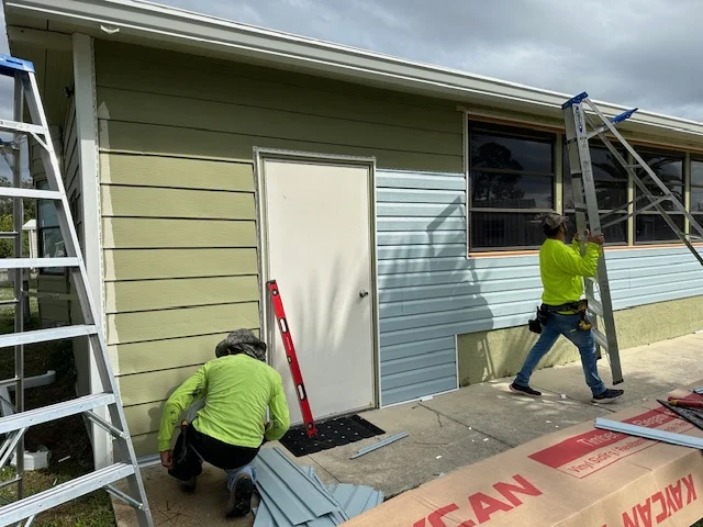 Siding work in progress