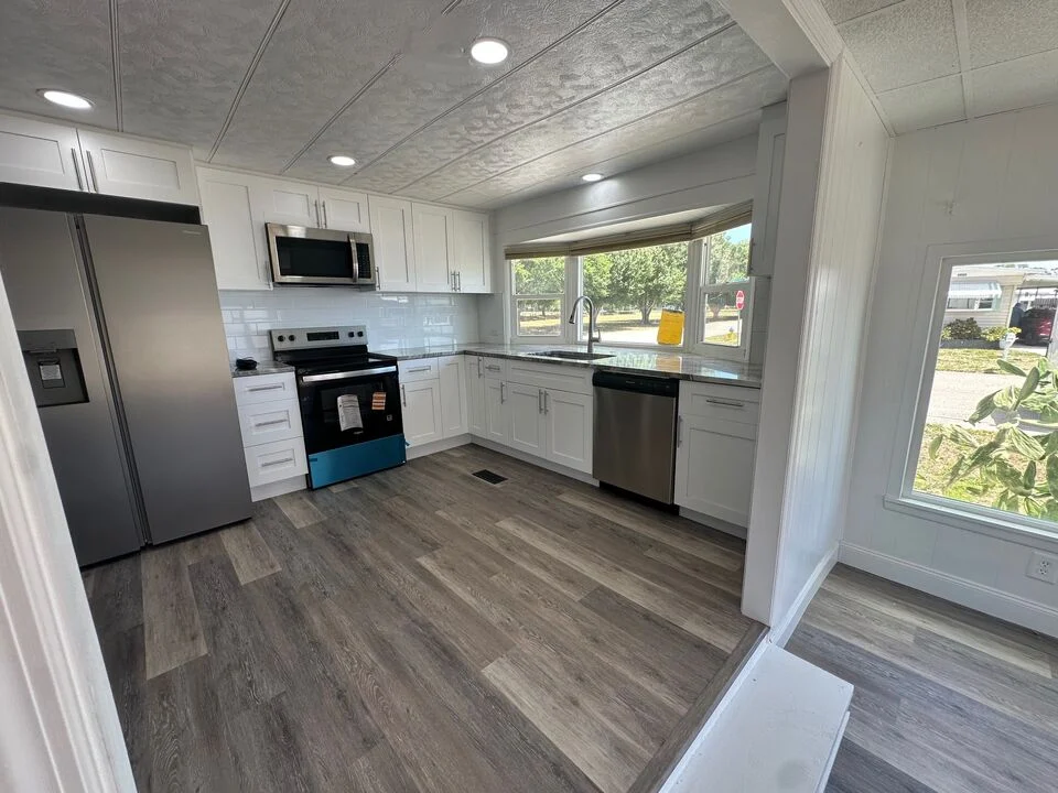 RFH interior project showing a kitchen and new flooring